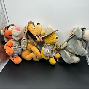 Disney Animal World Pluto Vinny Tigger And Eyore Lot Of Stuffed Animal Plushie 4